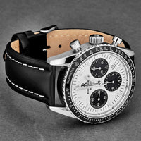 Revue Thommen Aviator Men's Silver Leather Chronograph Automatic Watch 17000.6532