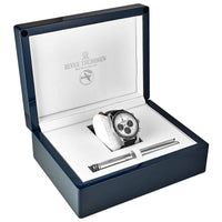 Revue Thommen Aviator Men's Silver Leather Chronograph Automatic Watch 17000.6532