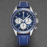 Revue Thommen Aviator Men's Blue Leather Chronograph Automatic Watch 17000.6535