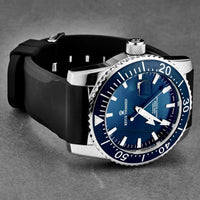 Revue Thommen Diver Men's Blue Dial Rubber Strap Stainless Steel Automatic Watch 17030.2535