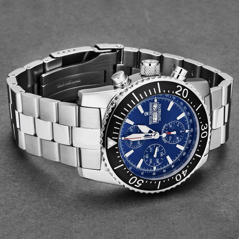 Revue Thommen Diver Men's Blue Stainless Steel Automatic Chronograph Watch 17030.6123
