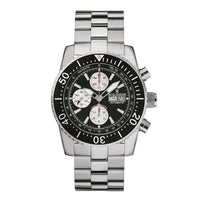 Revue Thommen Diver Professional Men's Black Chronograph Stainless Steel Automatic Watch 17030.6137