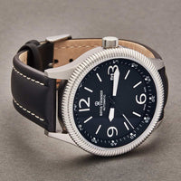 Revue Thommen Pilot Men's Black Dial Leather Strap Stainless Steel Automatic Watch 17060.2527
