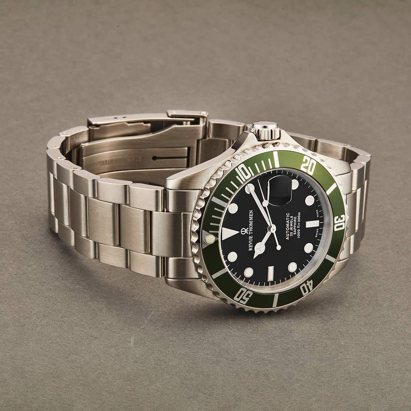 Revue Thommen Diver XL Men's Black Dial Stainless Steel Automatic Watch 17571.2134