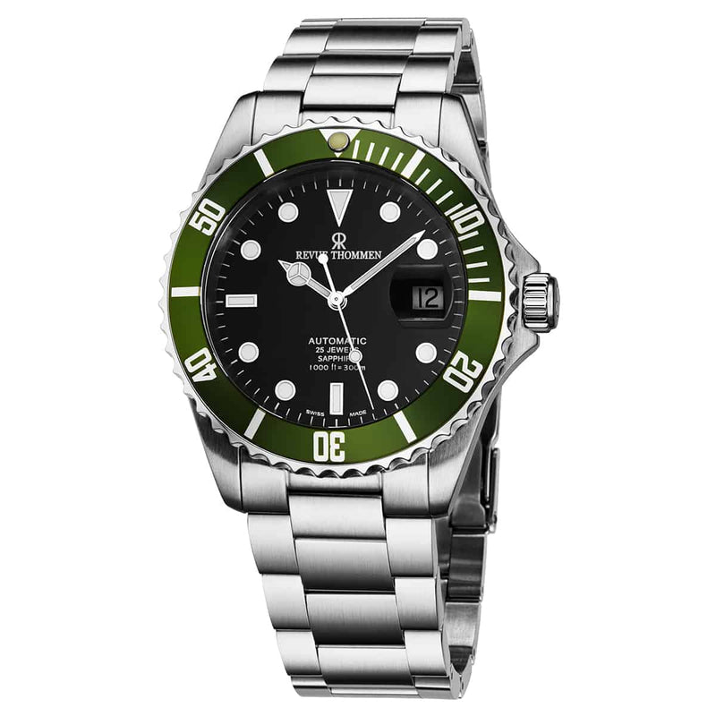 Revue Thommen Diver XL Men's Black Dial Stainless Steel Automatic Watch 17571.2134