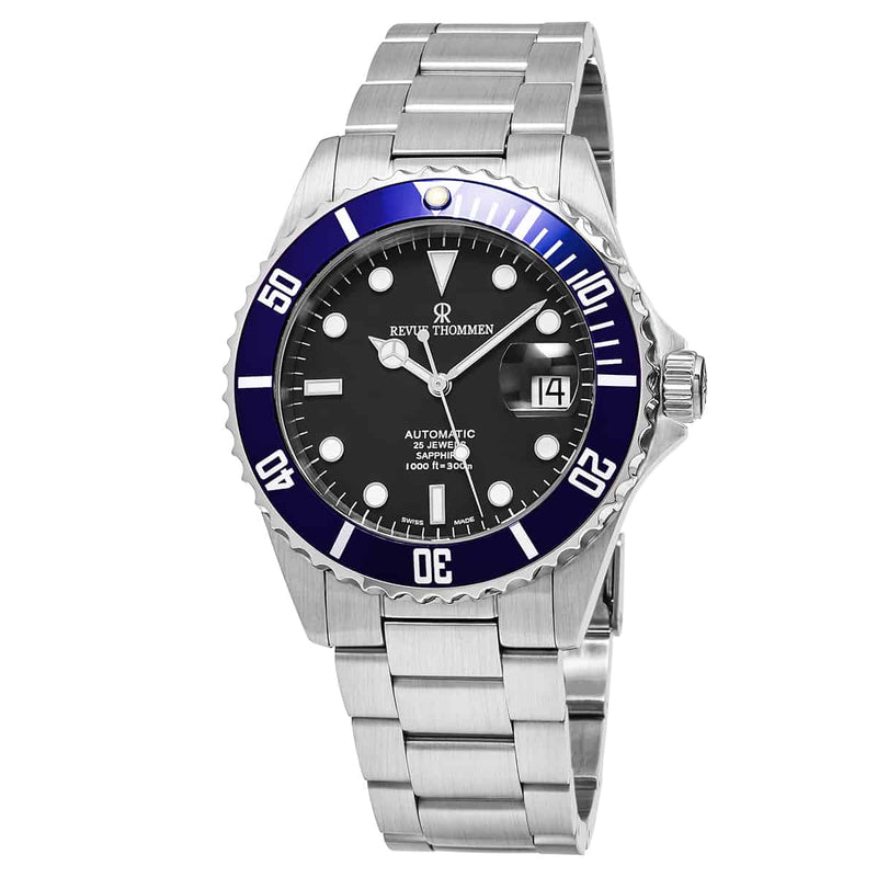 Revue Thommen Diver Men's Black Dial Stainless Steel Automatic Watch 17571.2135