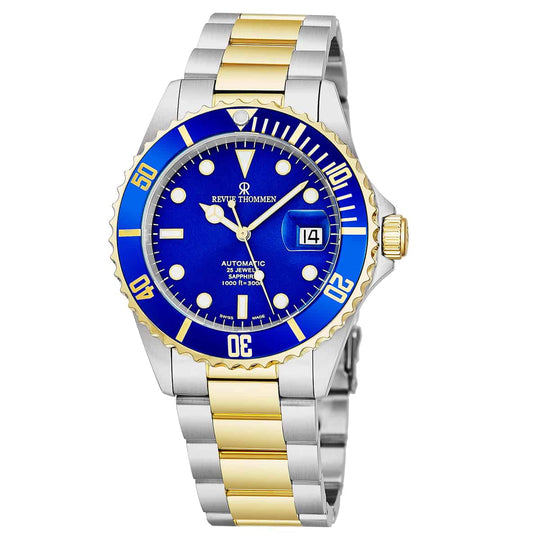 Revue Thommen Diver Men's Blue Dial Two-Tone Stainless Steel Automatic Watch 17571.2145