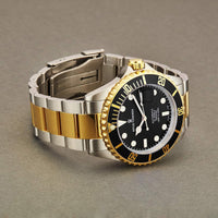 Revue Thommen Diver Men's Black Dial Two-Tone Stainless Steel Automatic Watch 17571.2147