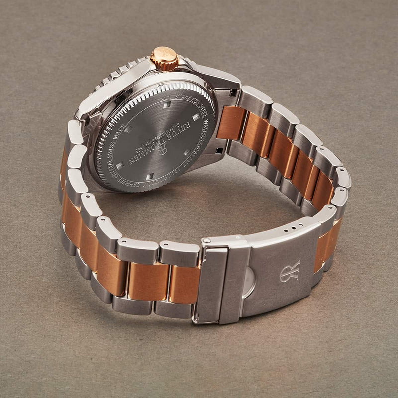 Revue Thommen Diver Black Rose Gold Two-Tone Automatic Men's Watch 17571.2157