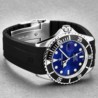 Revue Thommen Diver Men's Blue Rubber Strap Swiss Automatic Watch 17571.2823