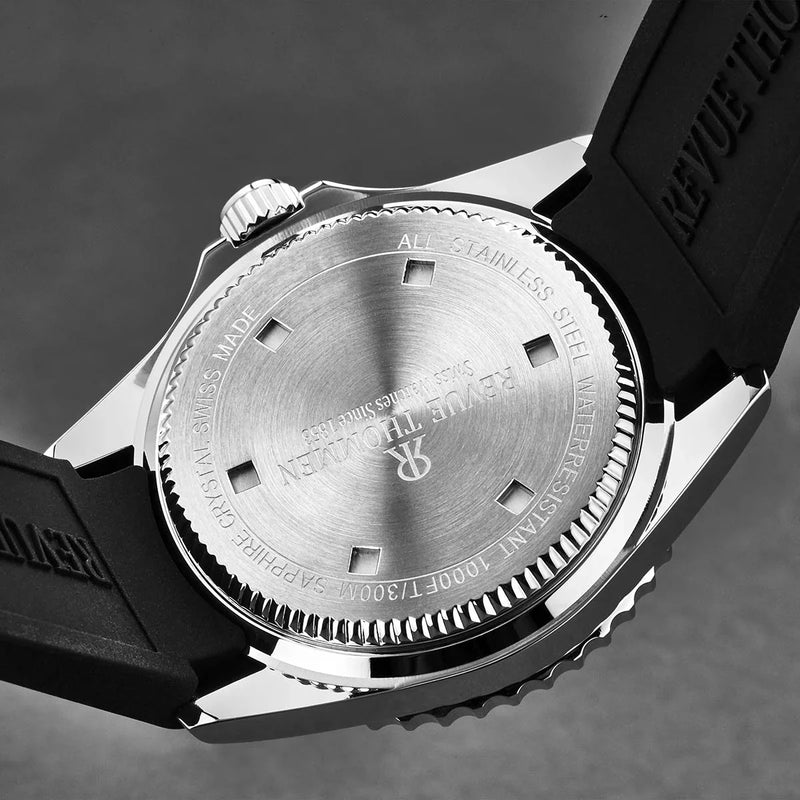 Revue Thommen Diver Men's Blue Rubber Strap Swiss Automatic Watch 17571.2823
