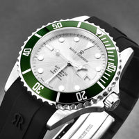Revue Thommen Diver Men’s 42mm Silver Green Automatic Watch 17571.2824