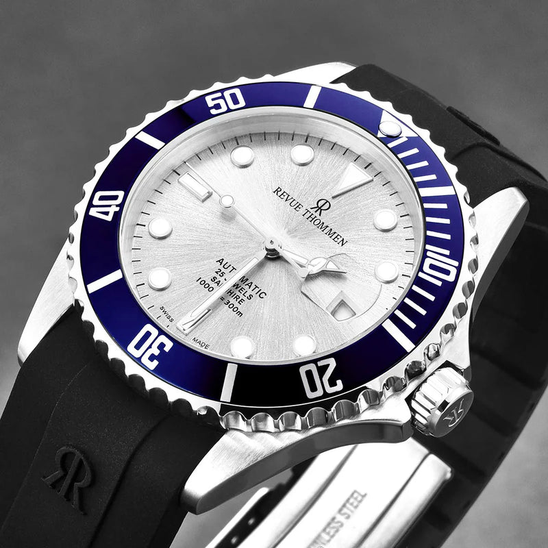 Revue Thommen Diver Silver Blue Automatic Men's Watch 17571.2825