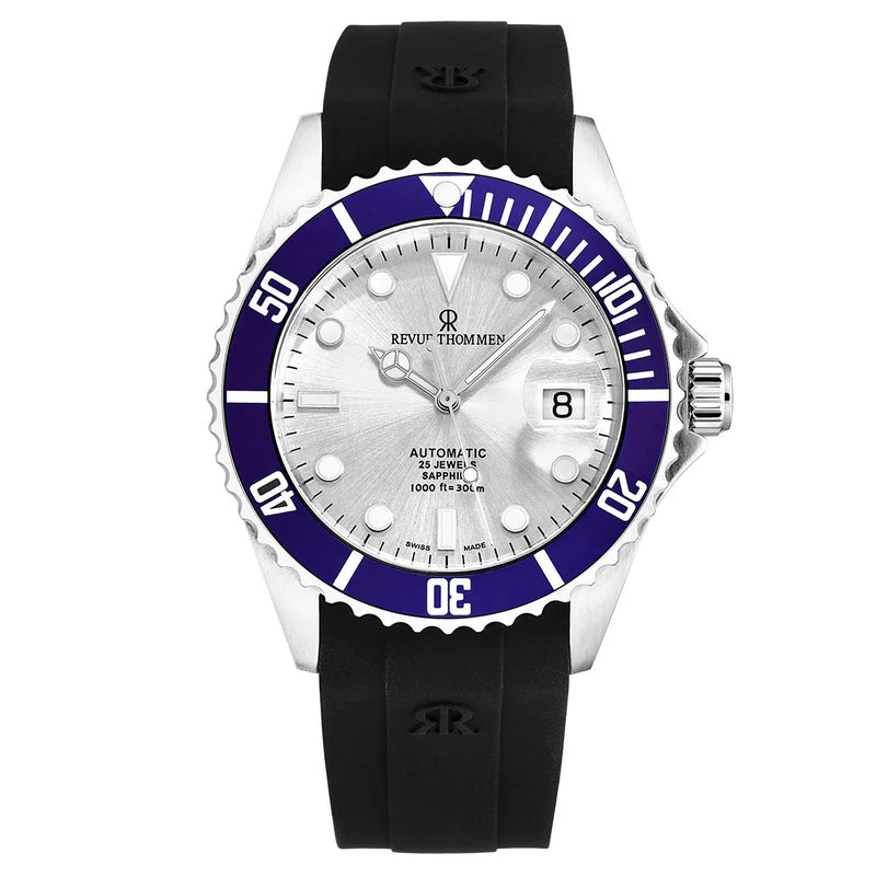 Revue Thommen Diver Silver Blue Automatic Men's Watch 17571.2825