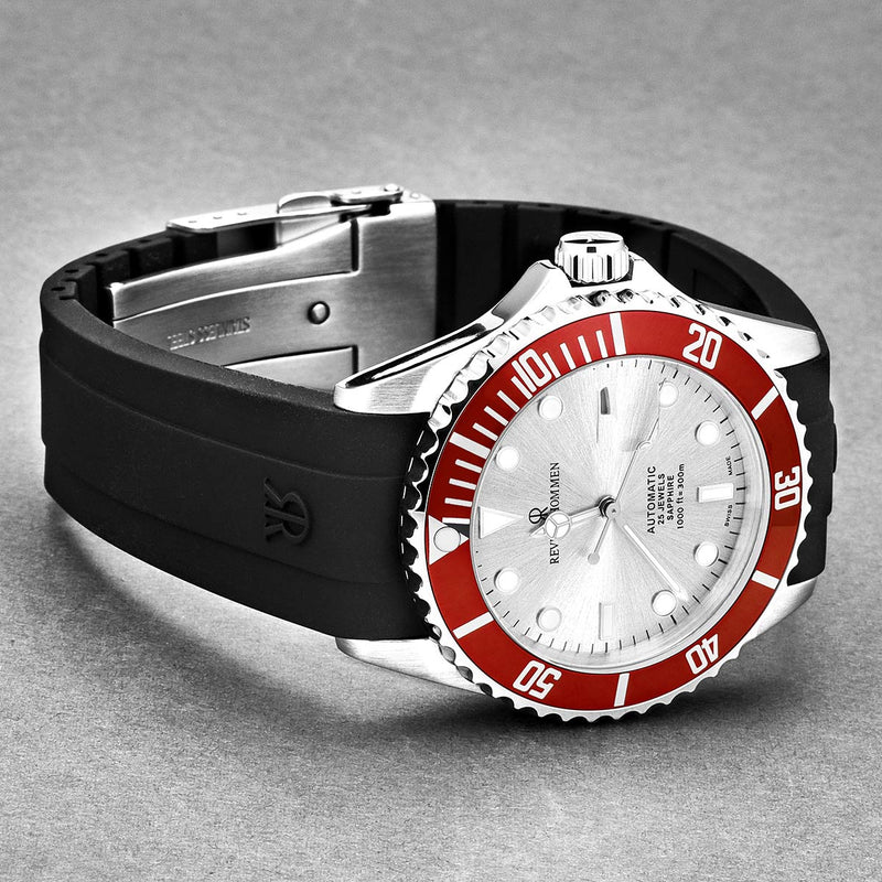 Revue Thommen Diver Men's Silver Red Automatic Watch 17571.2826