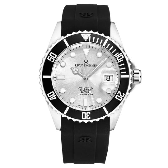 Revue Thommen Diver Silver Black Automatic Men's Watch 17571.2827