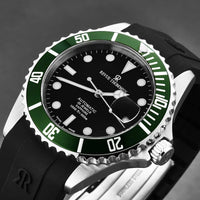 Revue Thommen Diver Men's 42mm Automatic Black Rubber Strap Watch 17571.2834