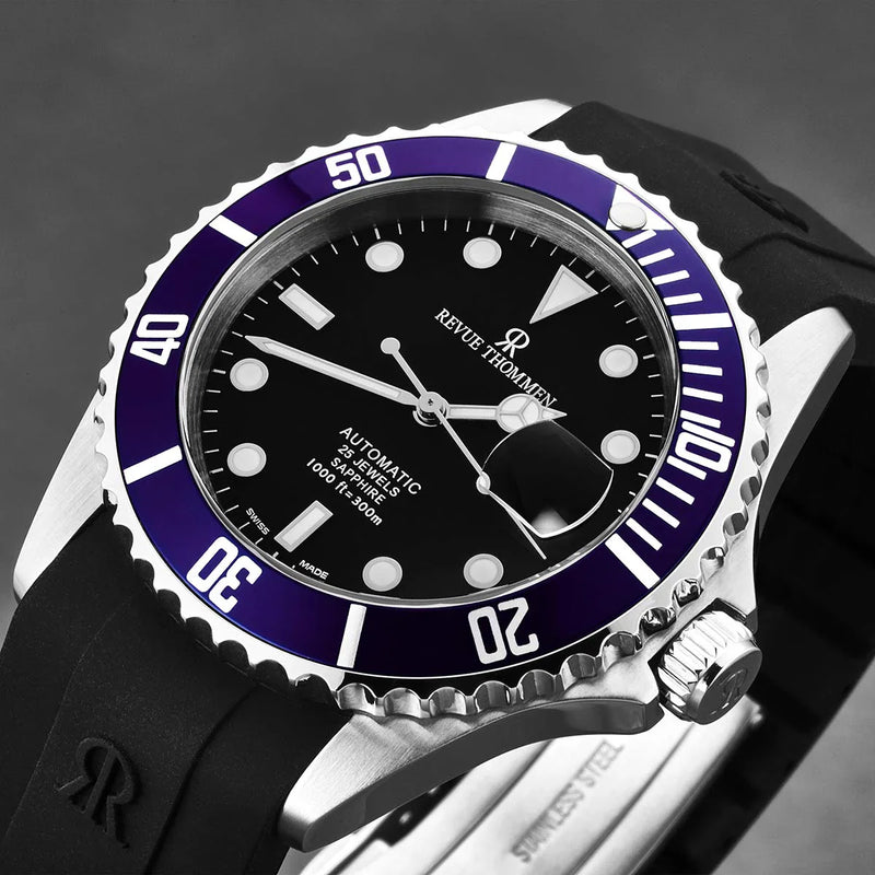 Revue Thommen Diver Black Blue Automatic Men's Watch 17571.2835