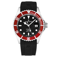 Revue Thommen Diver Black Red Automatic Men's Watch 17571.2836