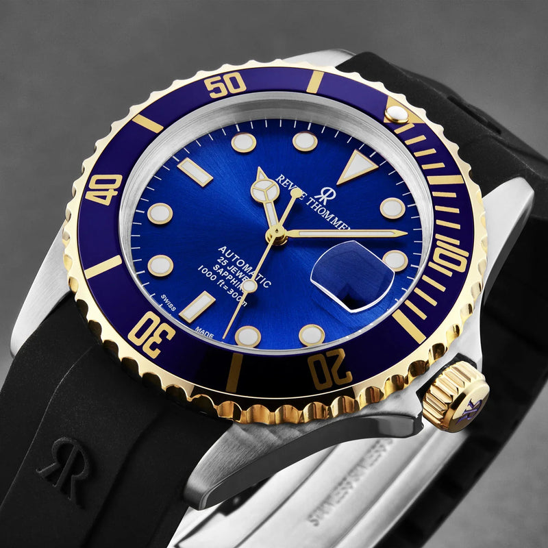 Revue Thommen Diver Blue Black Automatic Men's Watch 17571.2845