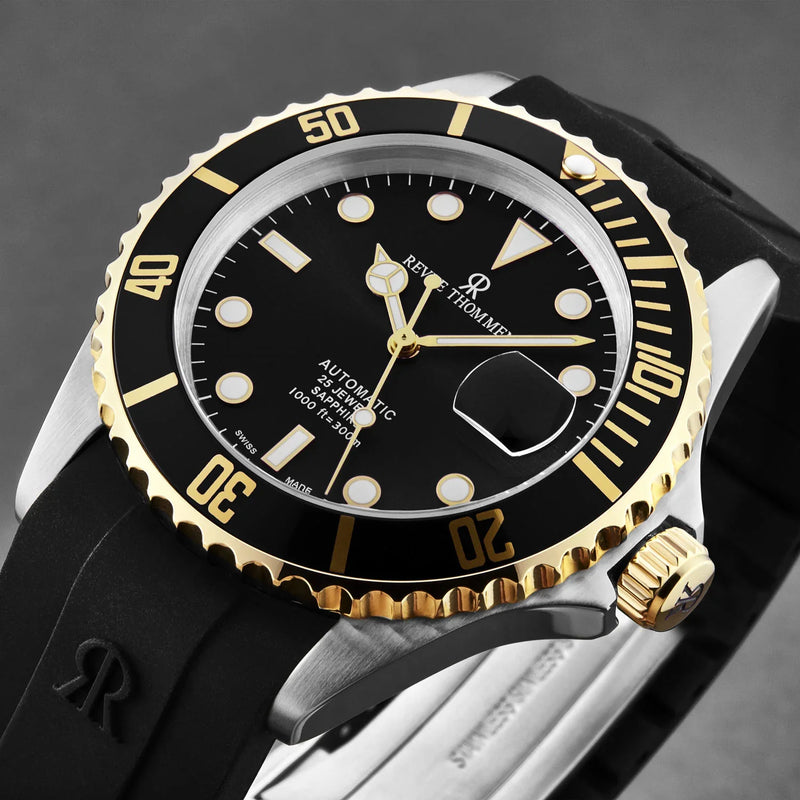 Revue Thommen Diver Black Automatic Men's Watch 17571.2847