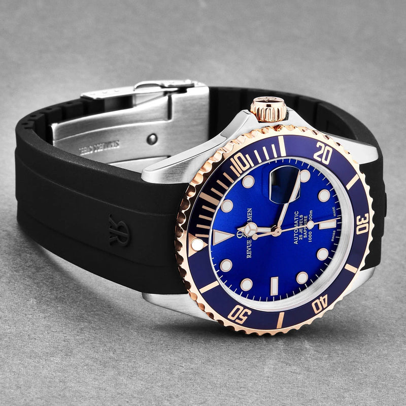 Revue Thommen Diver Black Blue Automatic Men's Watch 17571.2855