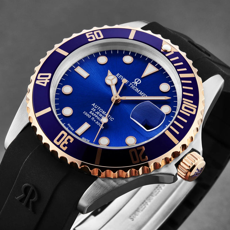 Revue Thommen Diver Black Blue Automatic Men's Watch 17571.2855