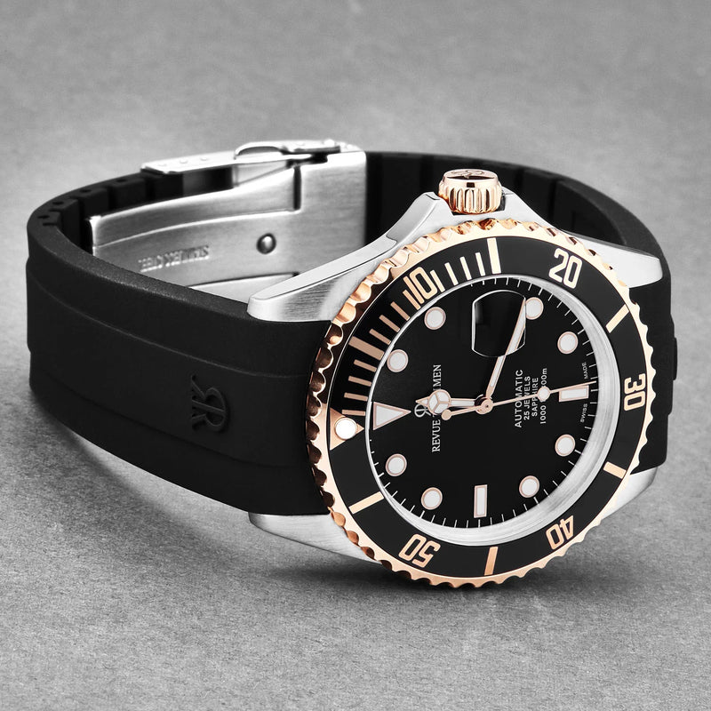 Revue Thommen Diver Black Automatic Men's Watch 17571.2857
