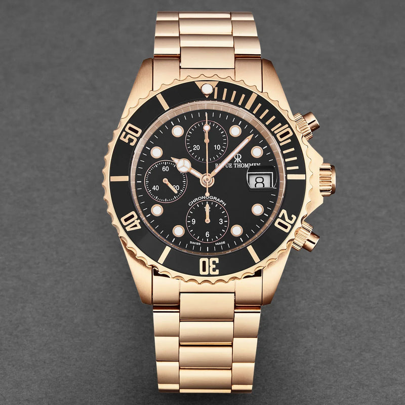 Revue Thommen Diver Men's Black Chronograph Automatic Watch 17571.6167