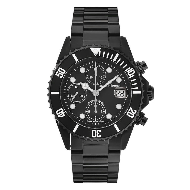 Revue Thommen XL Diver Men's Black Chronograph Automatic Watch 17571.6177