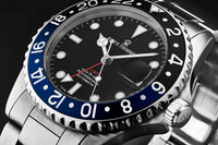 Revue Thommen Diver Men's Black Dial Black and Blue Bezel GMT Automatic Watch 17572.2133