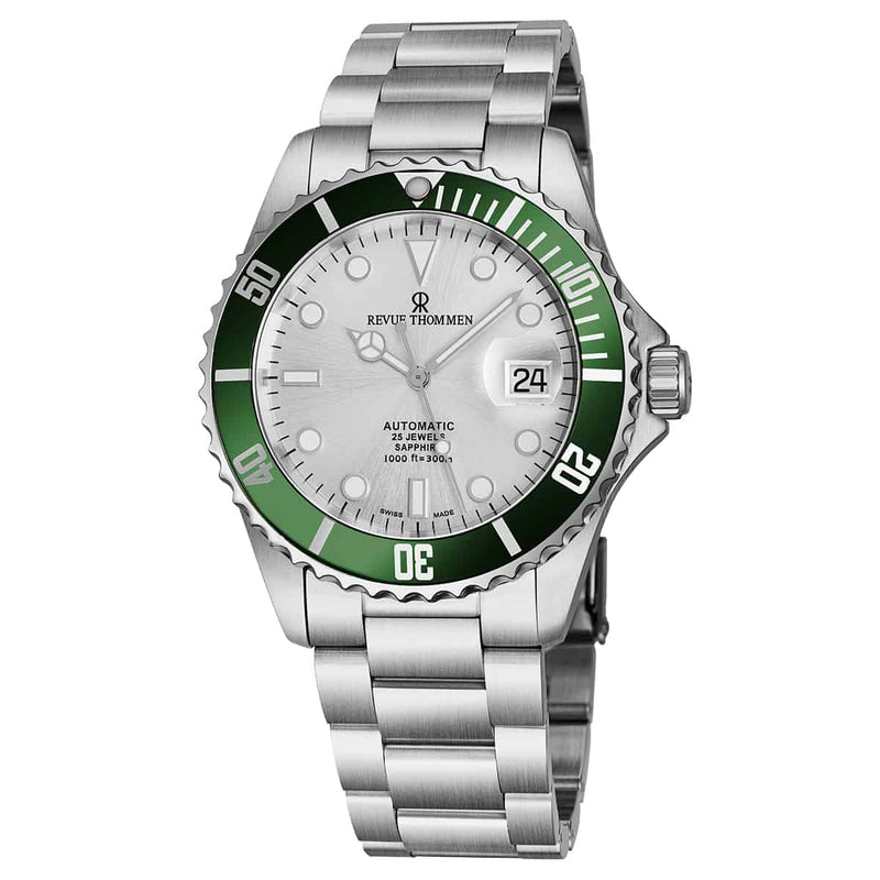 Revue Thommen Diver Men's Silver Dial Stainless Steel Automatic Watch 17571.2124