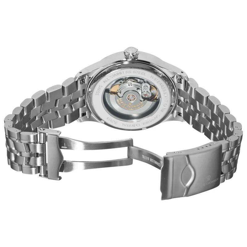 Revue Thommen XLarge Silver Date Pointer Automatic Men's Watch 10012.2132