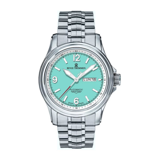 Revue Thommen Men's Airspeed Glacier Blue Stainless Steel Automatic Watch 16040.2431