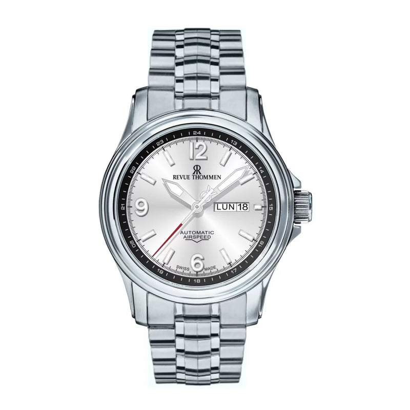Revue Thommen Men's Airspeed Silver Stainless Steel Automatic Watch 16040.2432