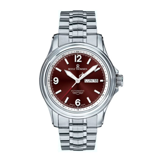 Revue Thommen Men's Airspeed Red Stainless Steel Automatic Watch 16040.2436