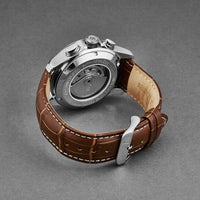 Revue Thommen Men's Airspeed Chronograph Silver Brown Leather Automatic Watch 16041.6332