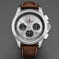 Revue Thommen Men's Airspeed Chronograph Silver Brown Leather Automatic Watch 16041.6332