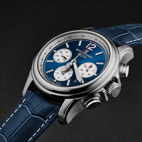 Revue Thommen Men's Airspeed Chronograph Blue Leather Automatic Watch 16041.6335