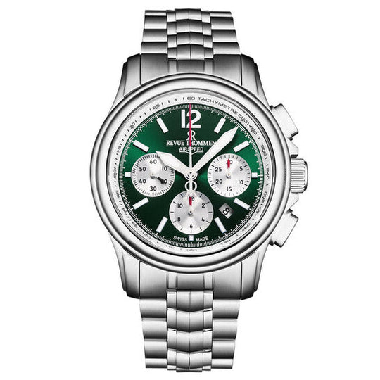 Revue Thommen Air Speed Chrono Men’s Green Automatic Watch 16041.6434