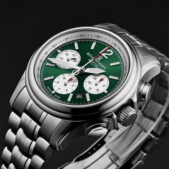 Revue Thommen Air Speed Chrono Men’s Green Automatic Watch 16041.6434