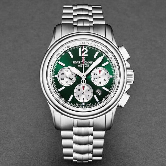 Revue Thommen Air Speed Chrono Men’s Green Automatic Watch 16041.6434