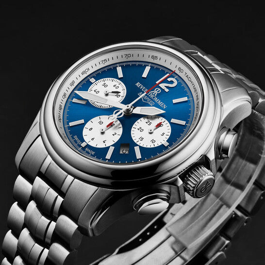 Revue Thommen Air Speed Chrono Men’s Blue Automatic Watch 16041.6435
