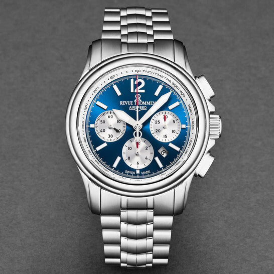 Revue Thommen Air Speed Chrono Men’s Blue Automatic Watch 16041.6435