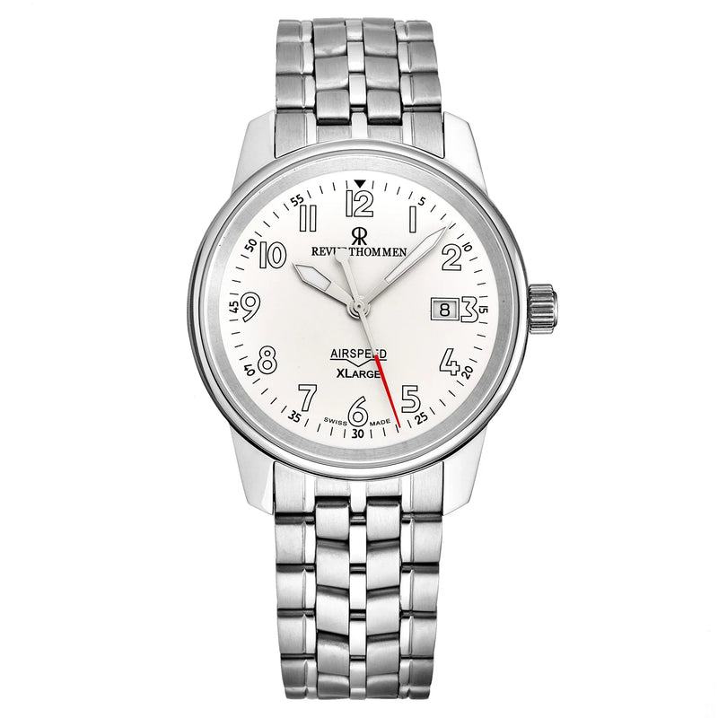 Revue Thommen Airspeed XL Silver Stainless Steel Automatic Men's Watch 16052.2132