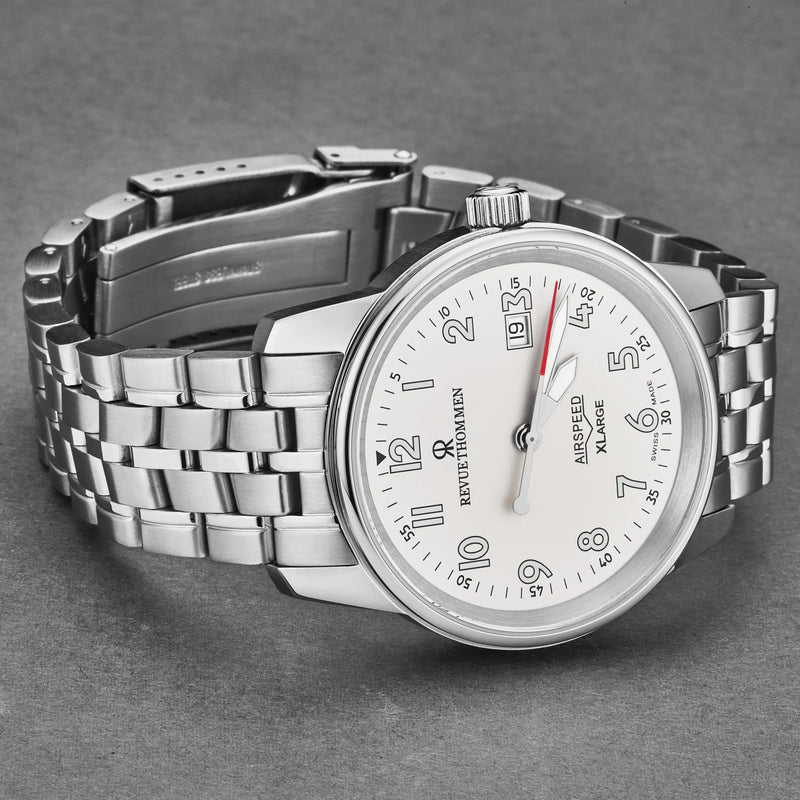 Revue Thommen Airspeed XL Silver Stainless Steel Automatic Men's Watch 16052.2132
