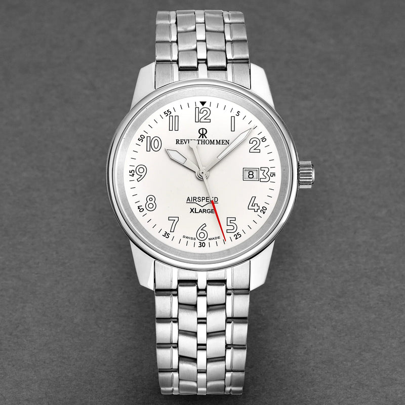 Revue Thommen Airspeed XL Silver Stainless Steel Automatic Men's Watch 16052.2132