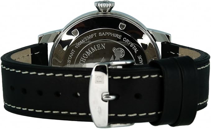 Revue Thommen Men's Airspeed XL Black Leather Automatic Watch 16053.2537