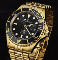 Revue Thommen Men's Diver Black Gold Automatic Watch 17571.2217