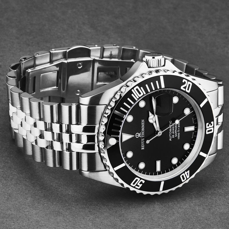 Revue Thommen Men's Diver Black Stainless Steel Automatic Watch 17571.2237